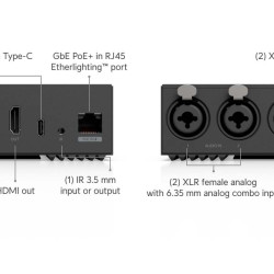 Transceiver Audio/Video AV-over-IP 4K60 HDMI și XLR UniFi Ubiquiti Enterprise, PoE+, EAV-Bridge